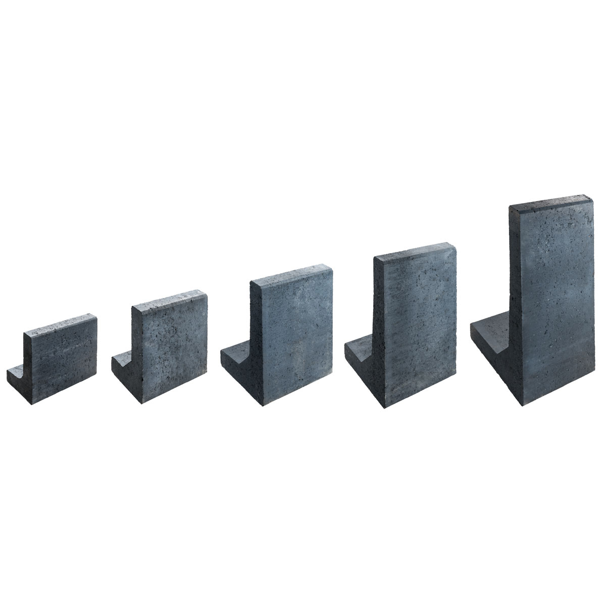 Lusit L-Stein 50 x 32 x 40 x 8 cm Anthrazit mit
