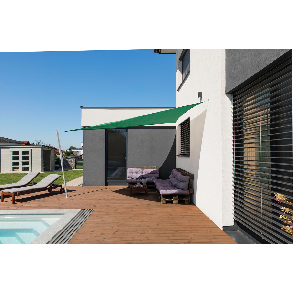 Dreieck-Segel Capri 4 x 4 x 4 m olive