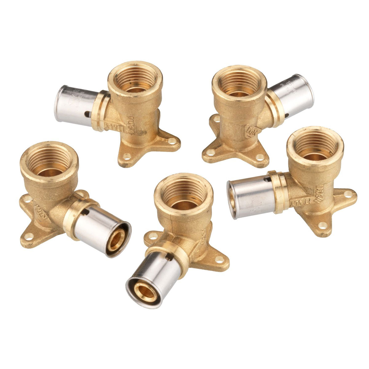 Cornat Press-Wandwinkel 16 mm 1/2 IG 5 Stück