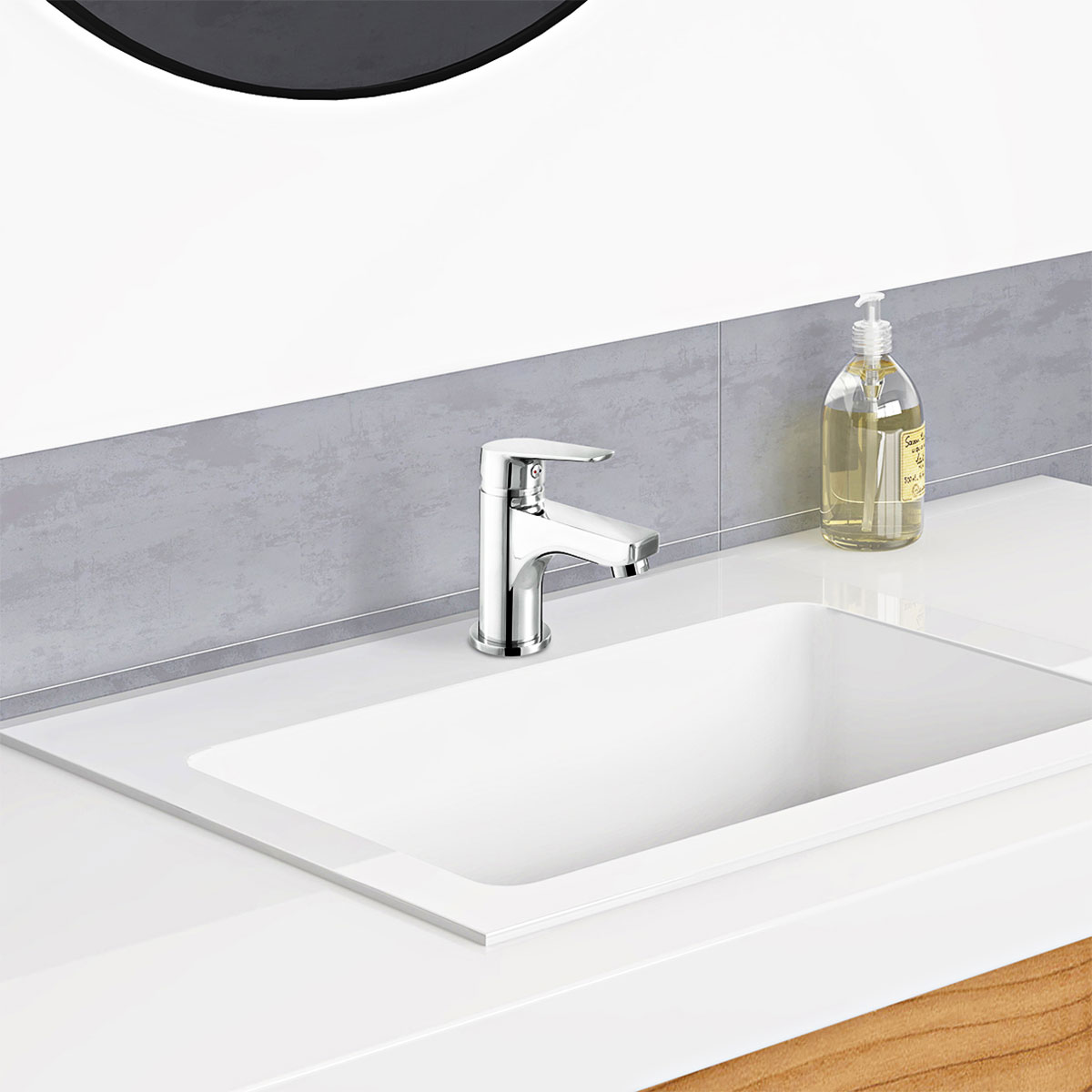 WT-Armatur Sayo chrom mit Keramik- KartuscheSchaftbefestigung u.Ablaufgar. Bild 2