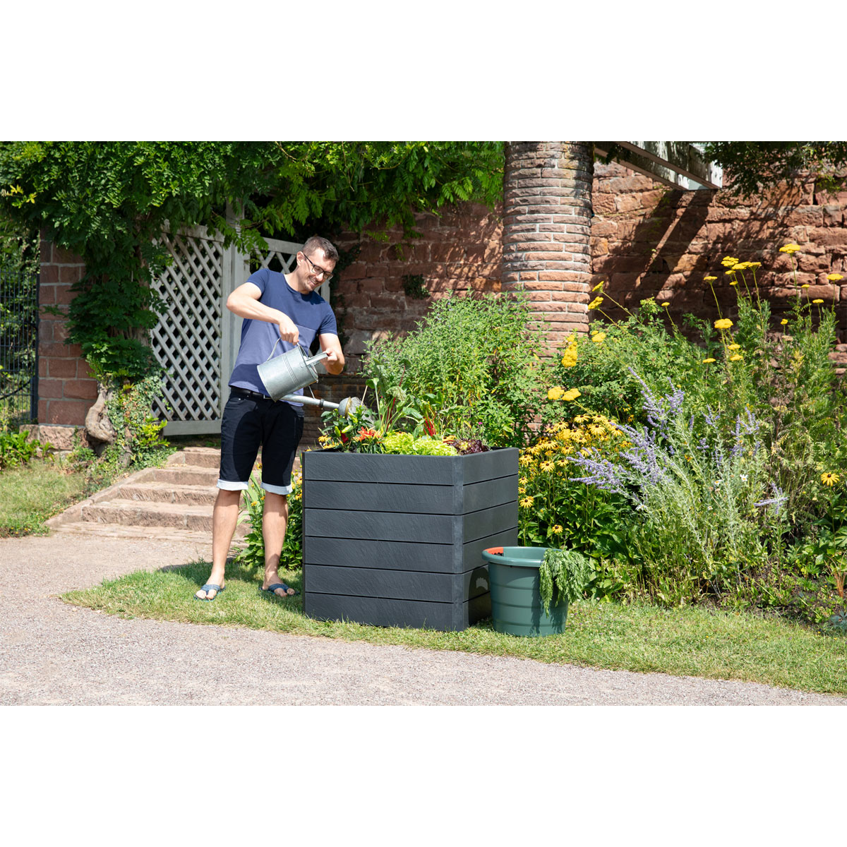 Garantia Hochbeet ERGO QUADRO L 75 Stone inkl FLORA Bild 6