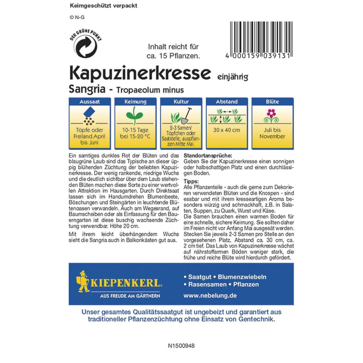 Kiepenkerl Kapuzinerkresse Sangria Profi-Line Bild 2