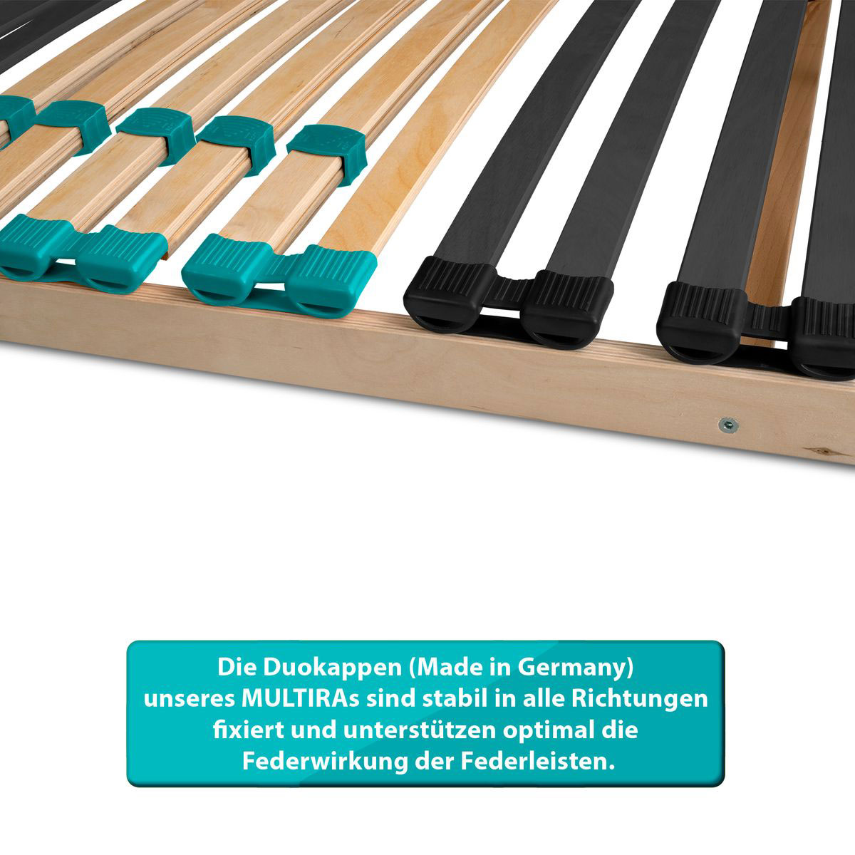 Coemo 7-Zonen Lattenrost DRÖMSON 28 Federleisten Kopfteil verstellbar 120 x 200 cm Bild 8