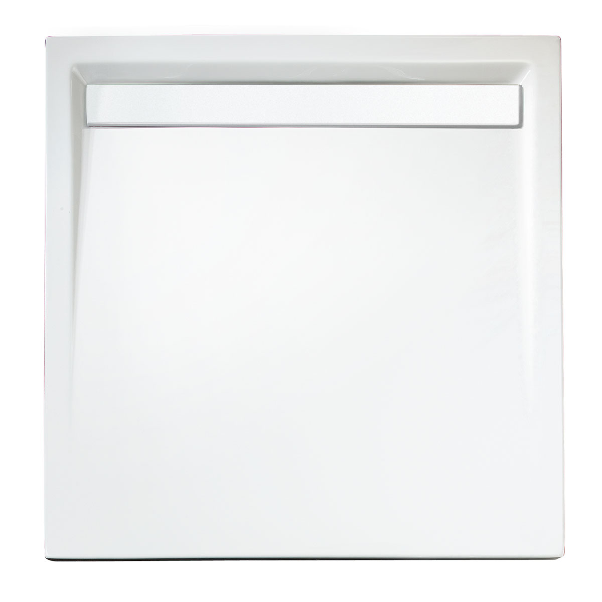 Schulte Duschwanne Quadrat extra flach Rinne 900 x 900 mm Alpinweiß