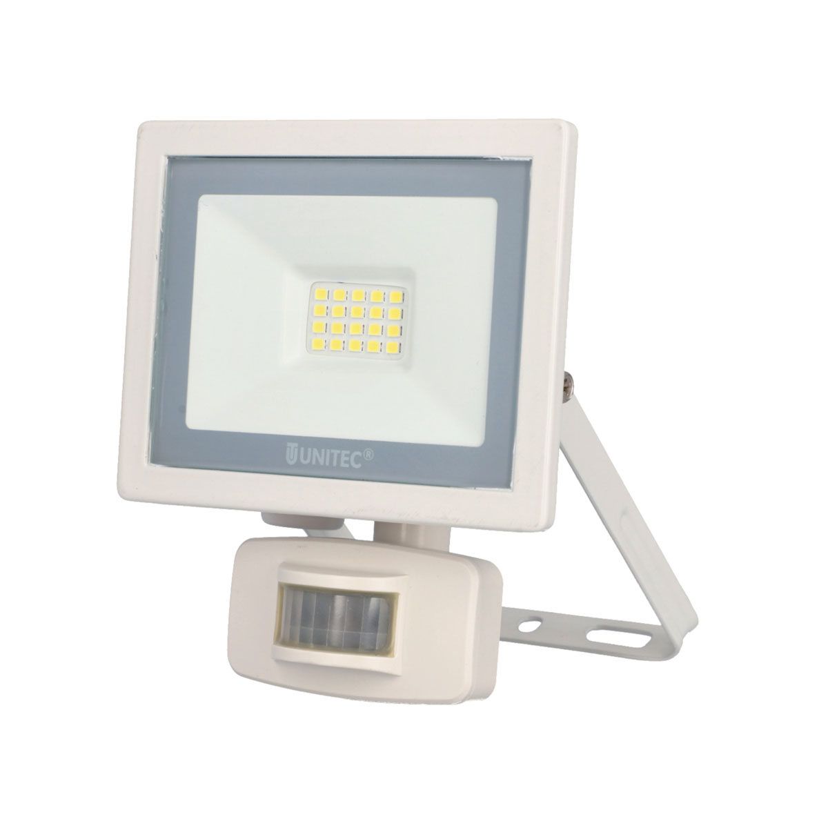 Unitec LED Wandstrahler mi Bewegungsmelder 10W 800lm weiss