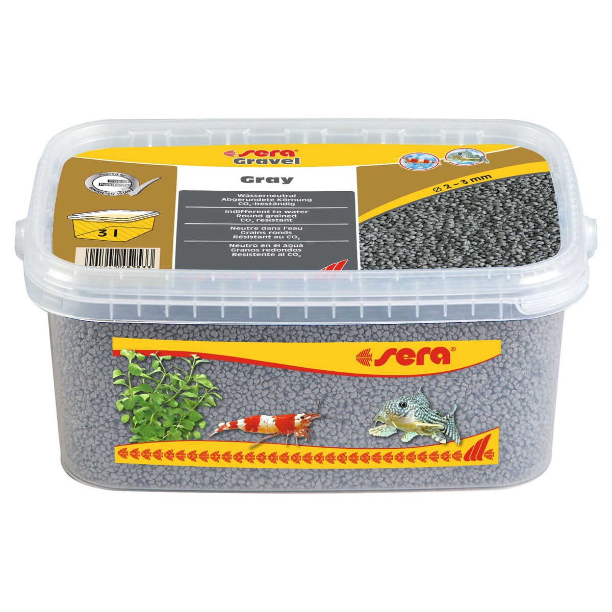 sera  Gravel Gray Durchmesser 2 - 3 mm 3 l