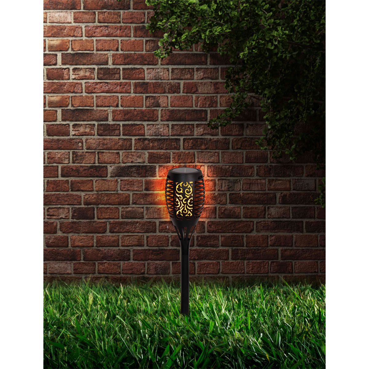 Flector Garten LED-Solar-Fackel Flame schwarz Bild 3