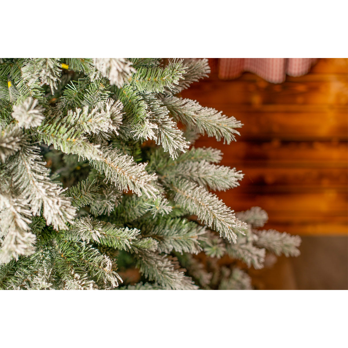 Evergreen Künstlicher Weihnachtsbaum Frost Fichte 116x180cm Grün Weiß Bild 5