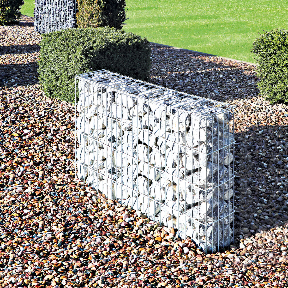 Wilk Gabionen-Zaun 120 x 140 x 25 cm Bild 2