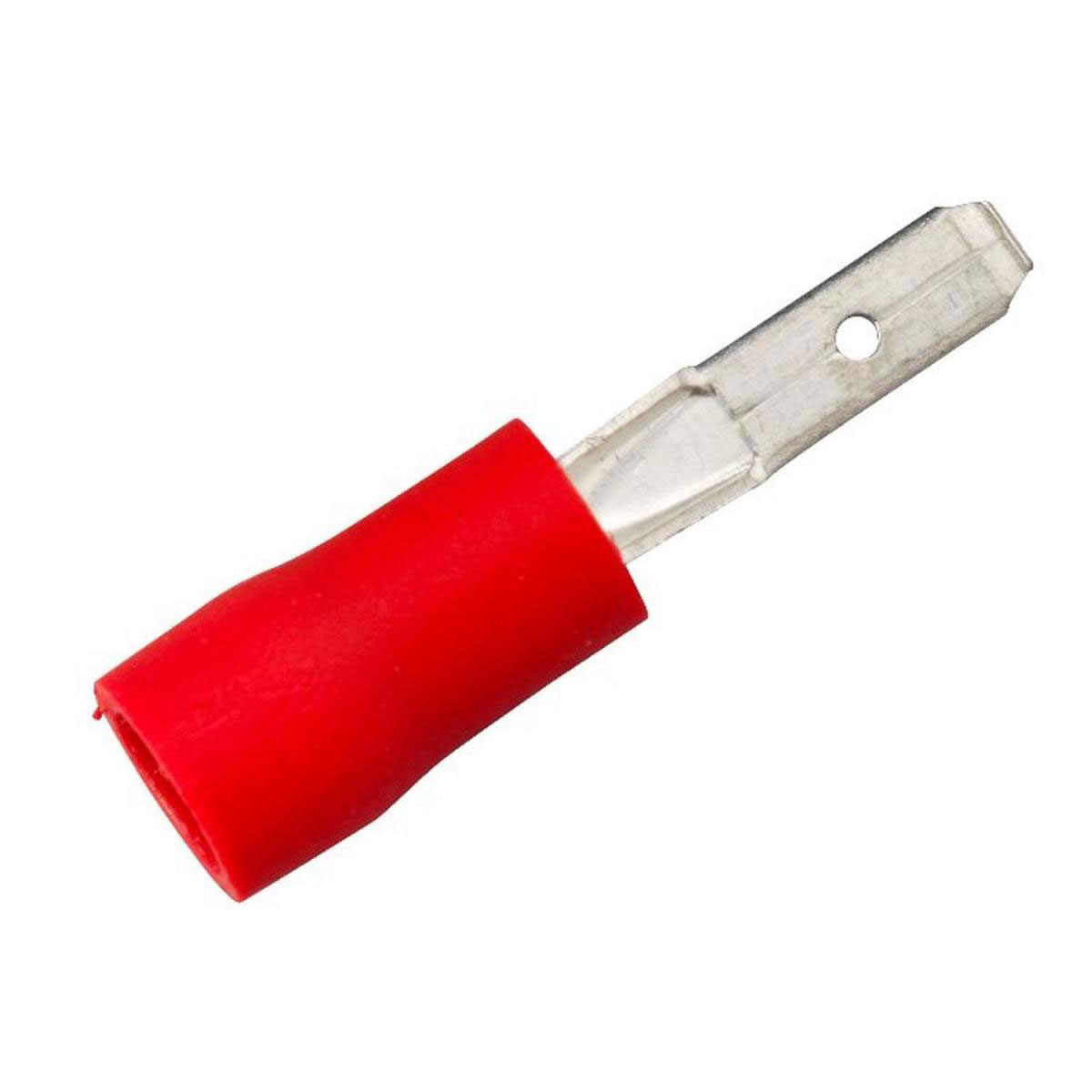 Flachstecker rot 0,5-1,5 mm 25 Stück