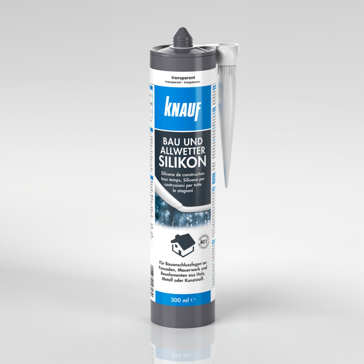 Knauf Bau u. Allwetter Silikon tranparent 300ml