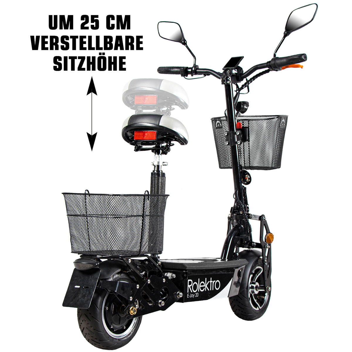 Rolektro E-Scooter „E-Joy 20“, faltbar, Schwarz Bild 4