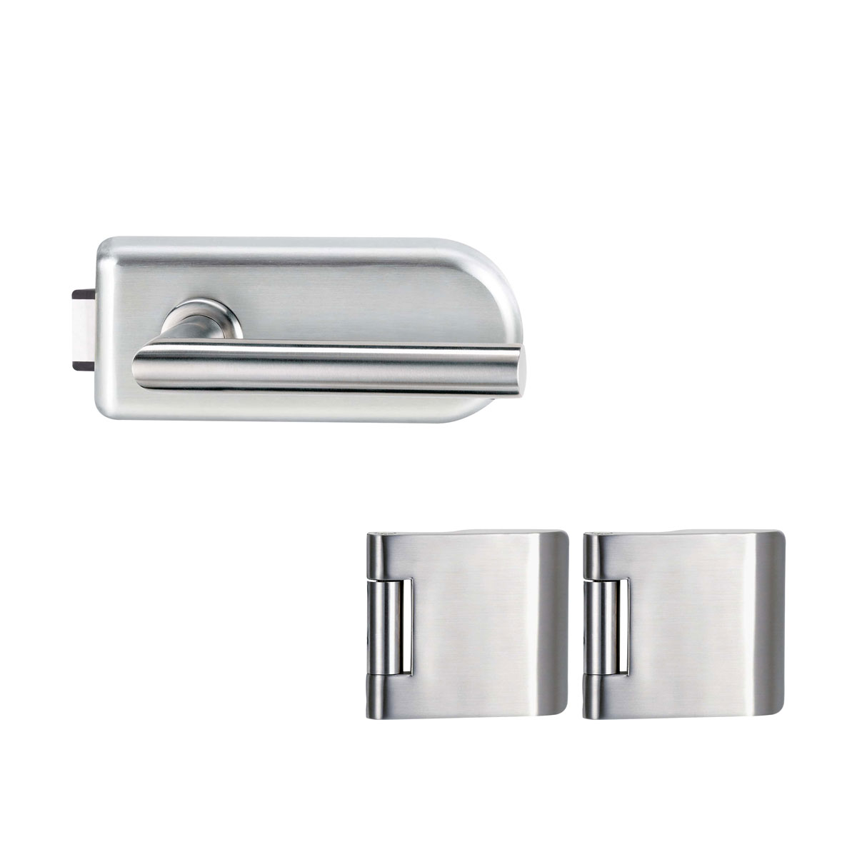 Novadoors Glastürbeschlag-Set SKS 62 Edelstahl Optik