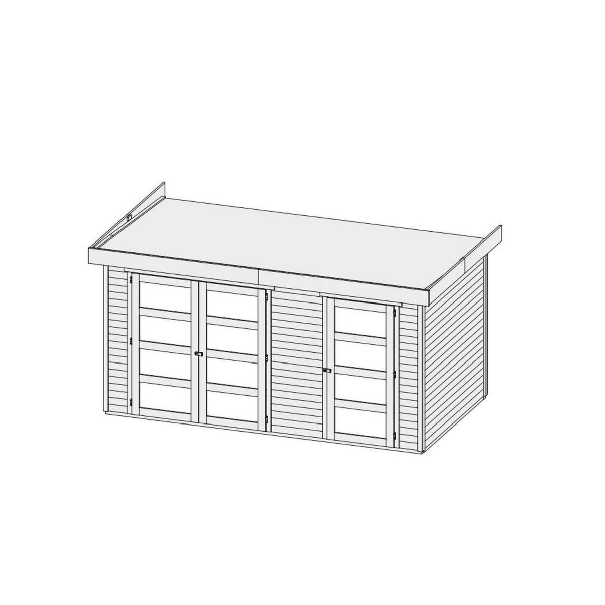 Karibu Gartenhaus Muehlentrup terragrau Bild 5