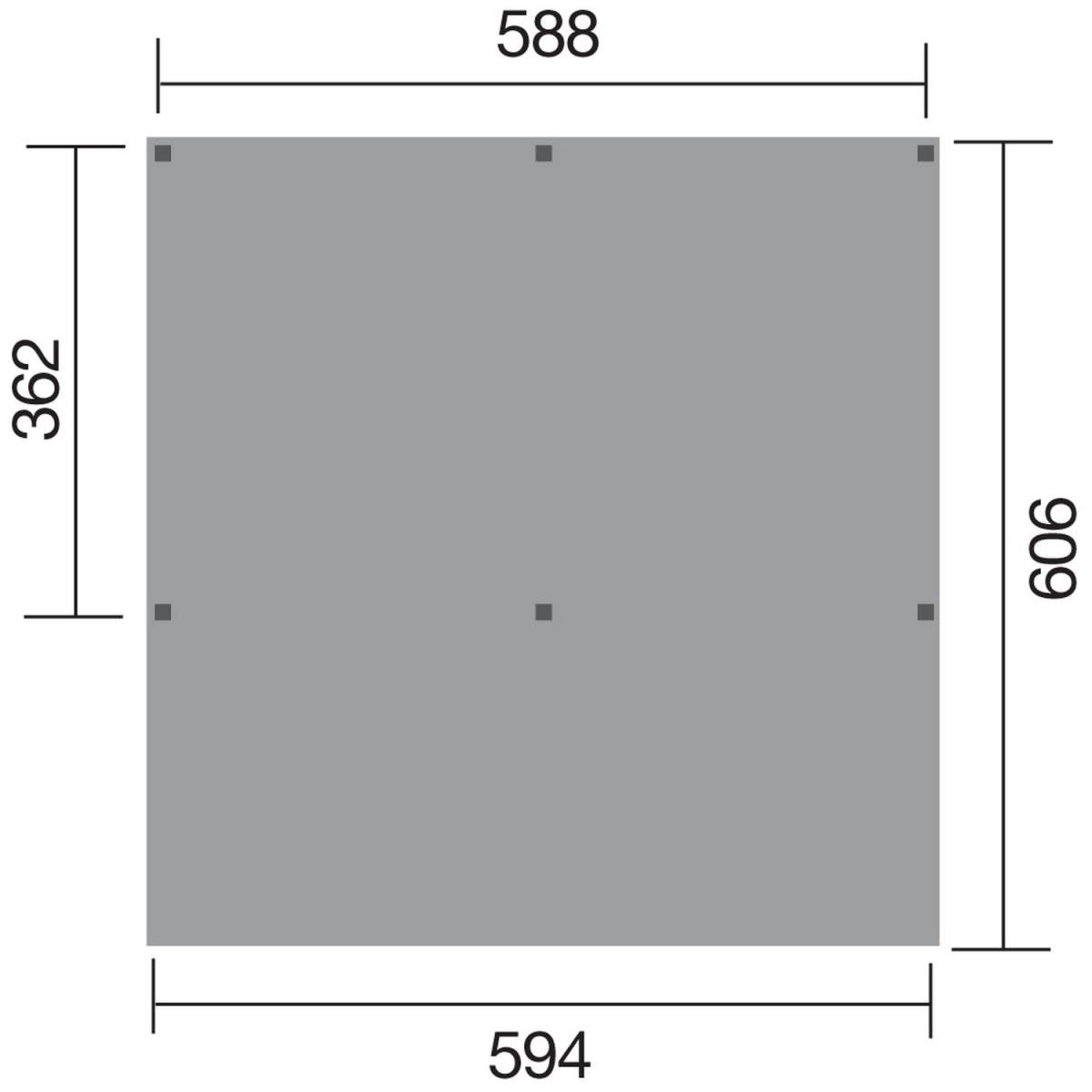 Weka Doppelcarport Y mit Stahldach Pfosten 12 x 12 cm Bild 2