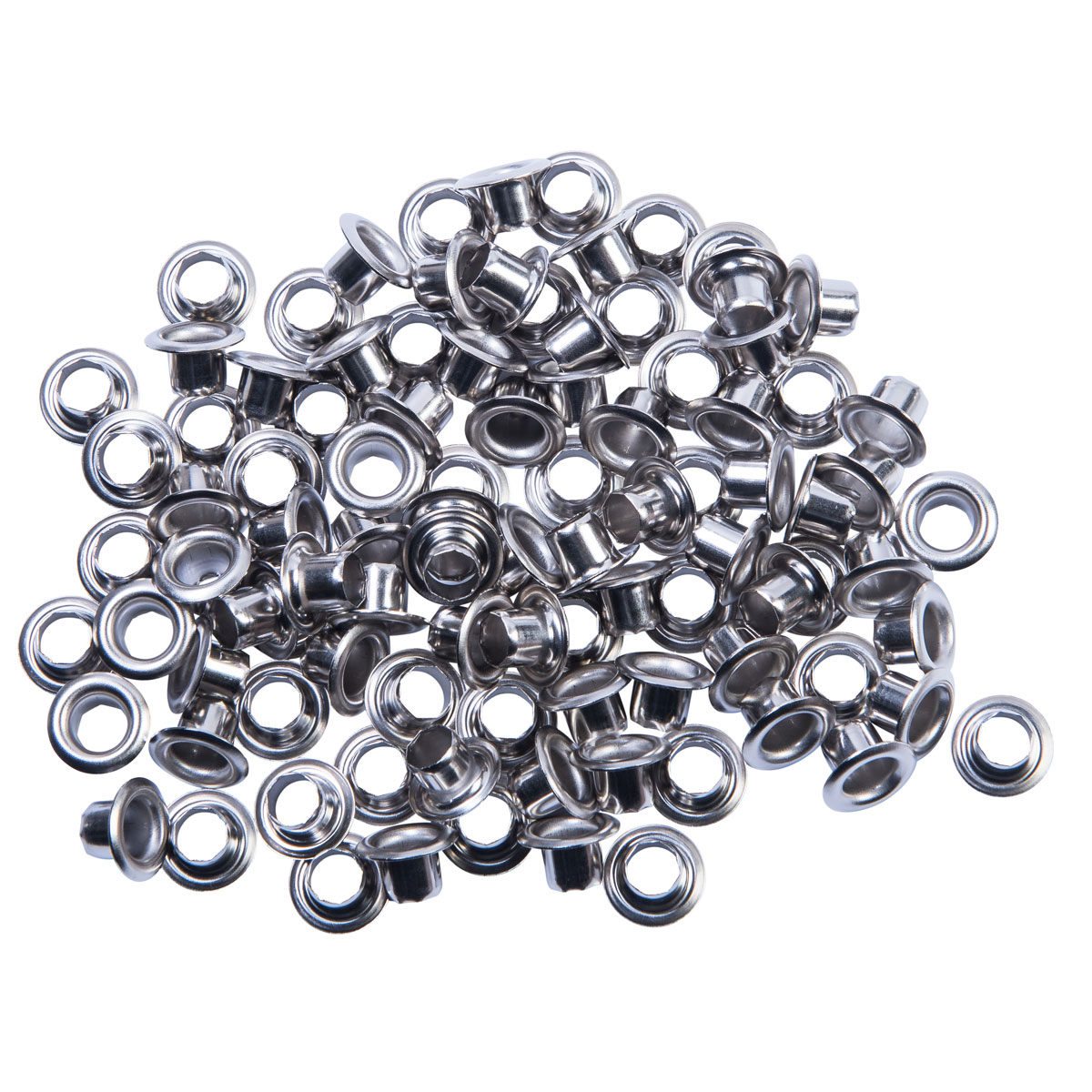 Krone Ösen vernickelt 5,5 mm 100 Stück Krone Ösen vernickelt 5,5 mm 100 Stück