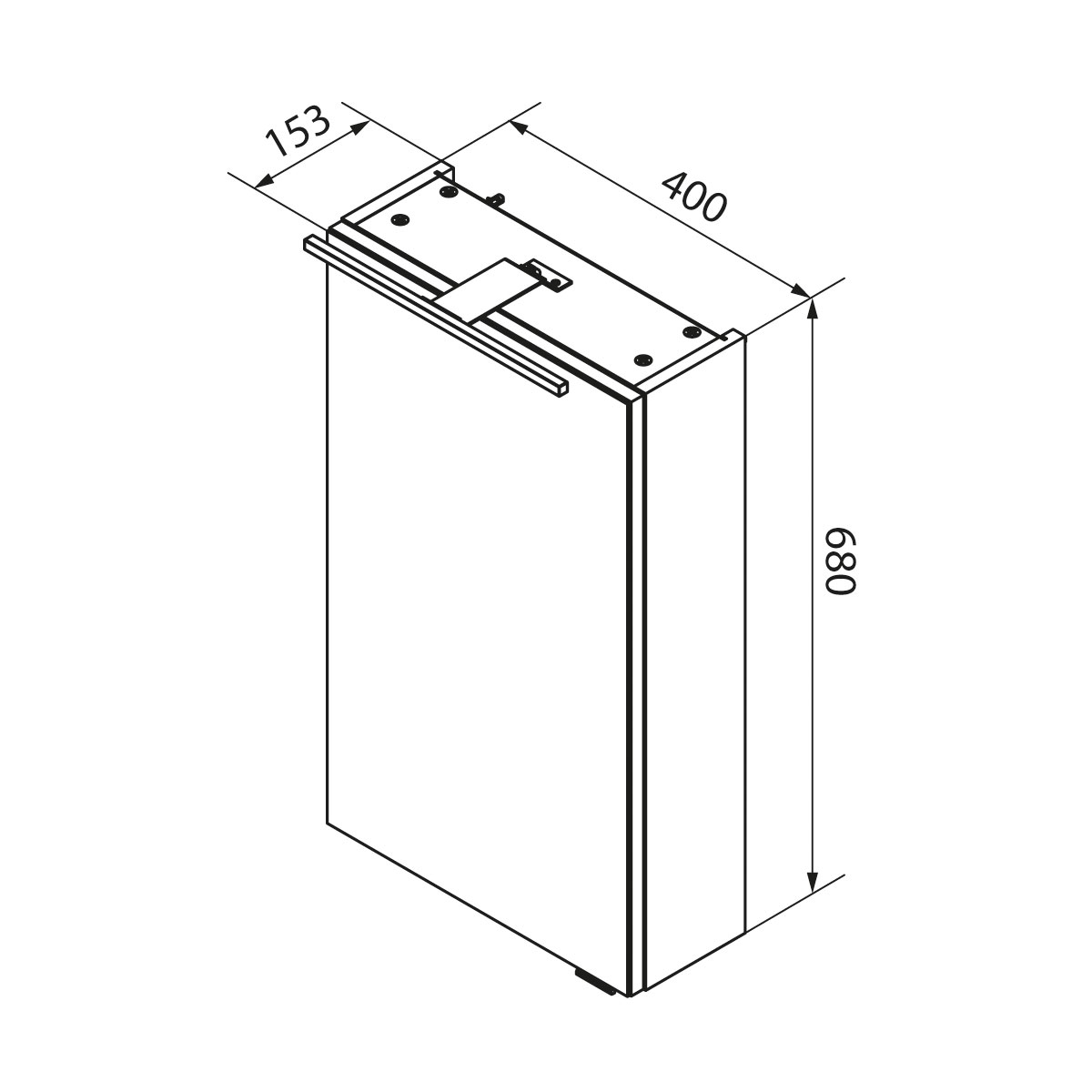 Fackelmann  Gäste-WC Spiegelschrank links SBC 400 x 680 x 153 mm Sandeiche Bild 5