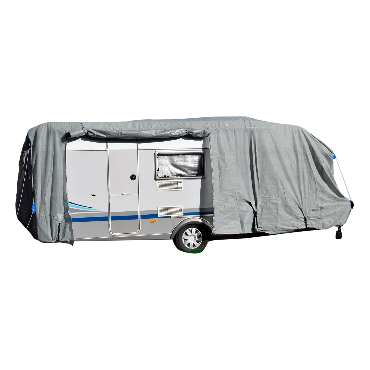 GreenYard Wohnwagen Abdeckplane mit Reflektoren Gr.M 550 x 250 x 220 cm