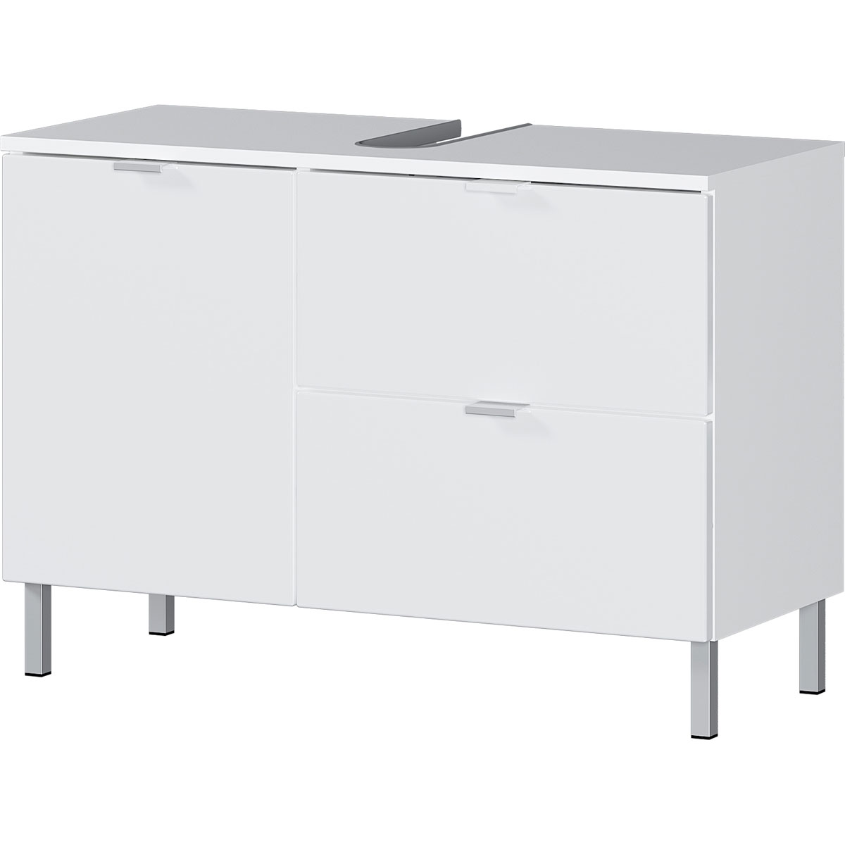 Waschbeckenunterschrank Maureen 1 Schubkasten 80 x 56 x 34 cm weiß Bild 2