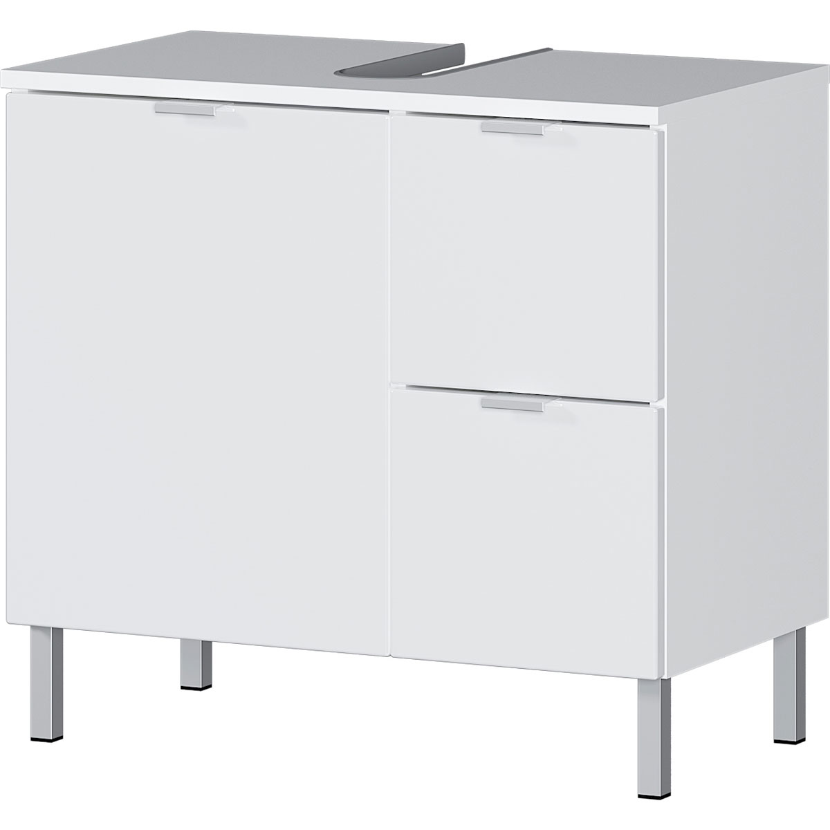 Waschbeckenunterschrank Maureen 2 Schubkästen 60 x 56 x 34 cm weiß