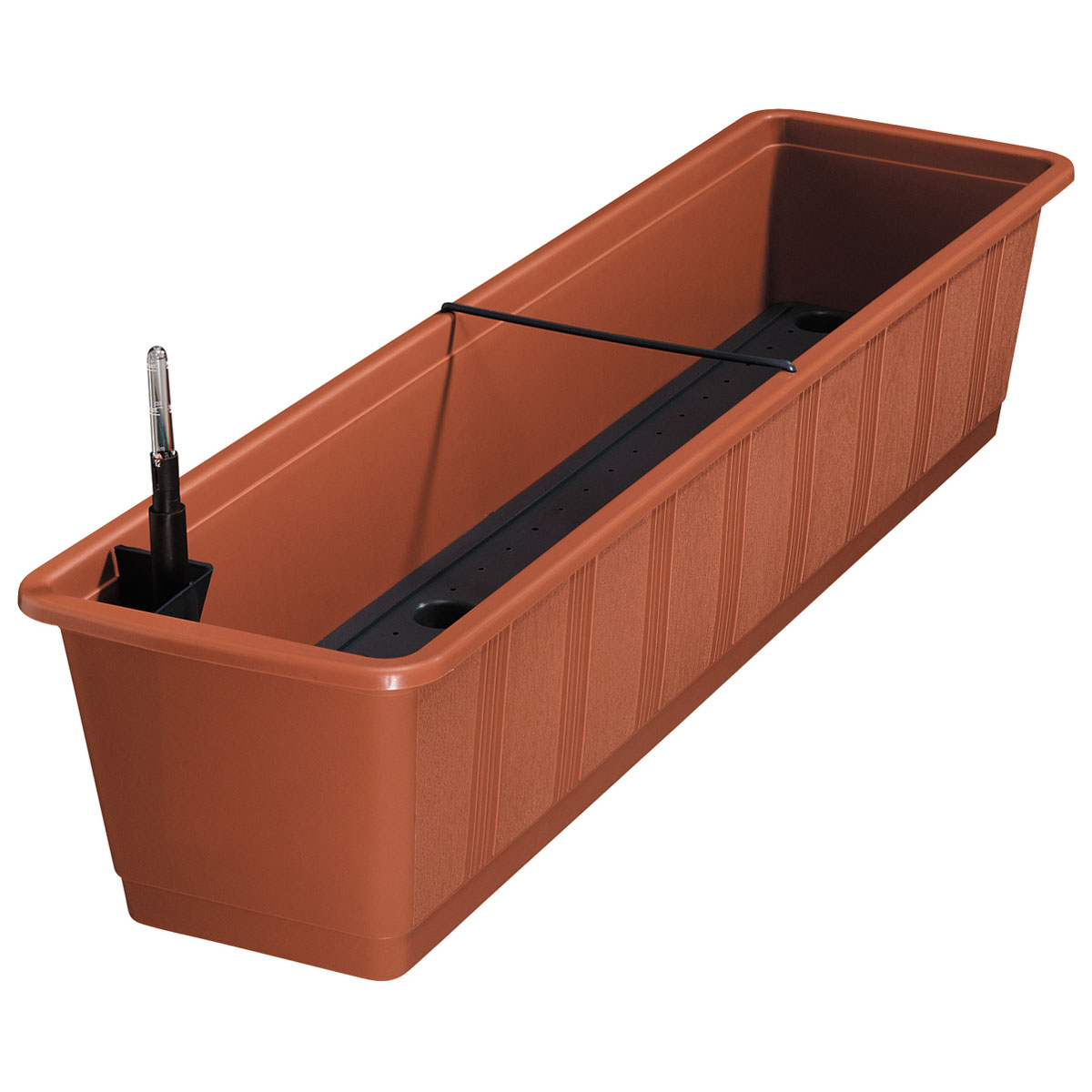 Geli Blumenkasten Aqua-Green plus braun 80 cm