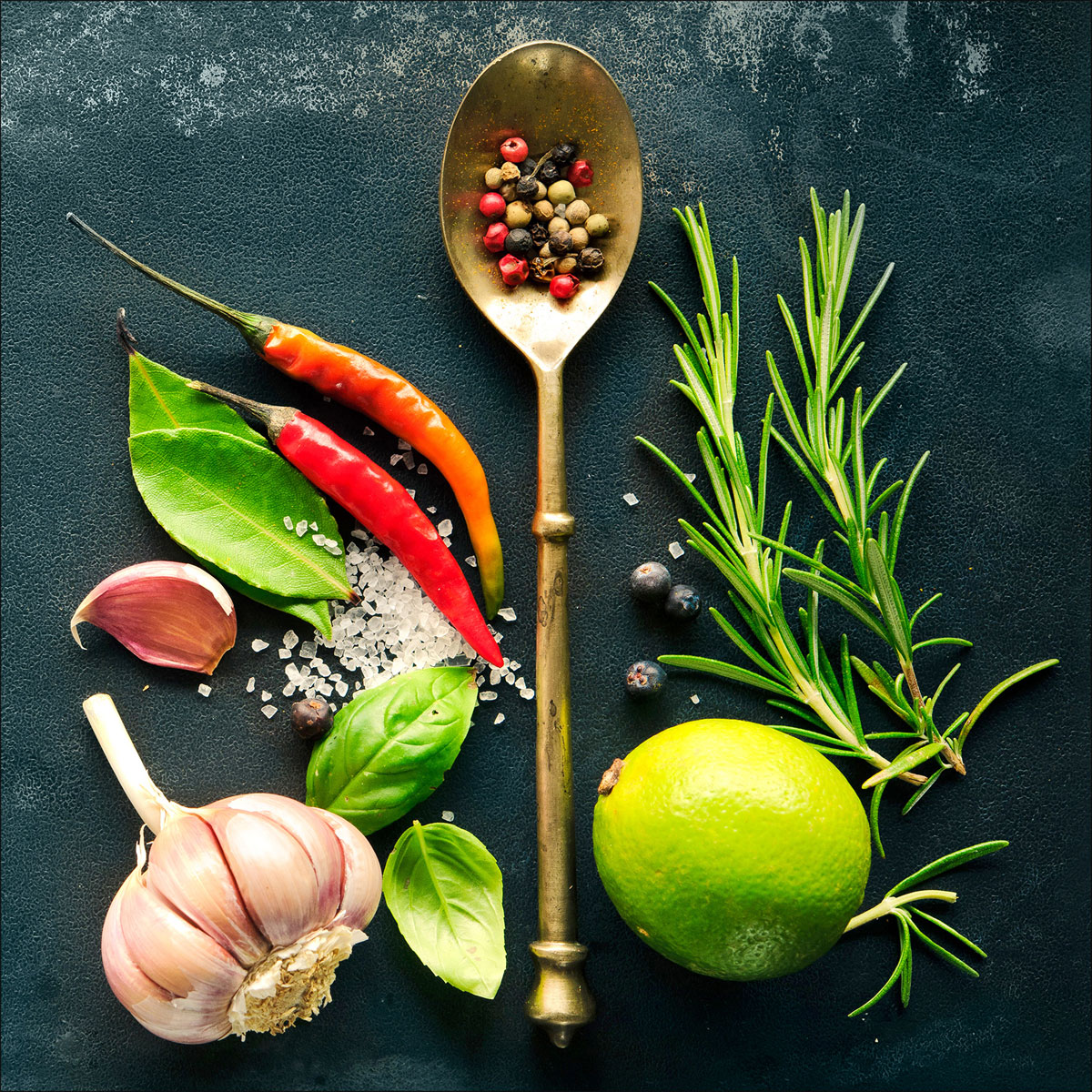 Canvas-Art Zutaten 30 x 30 cm