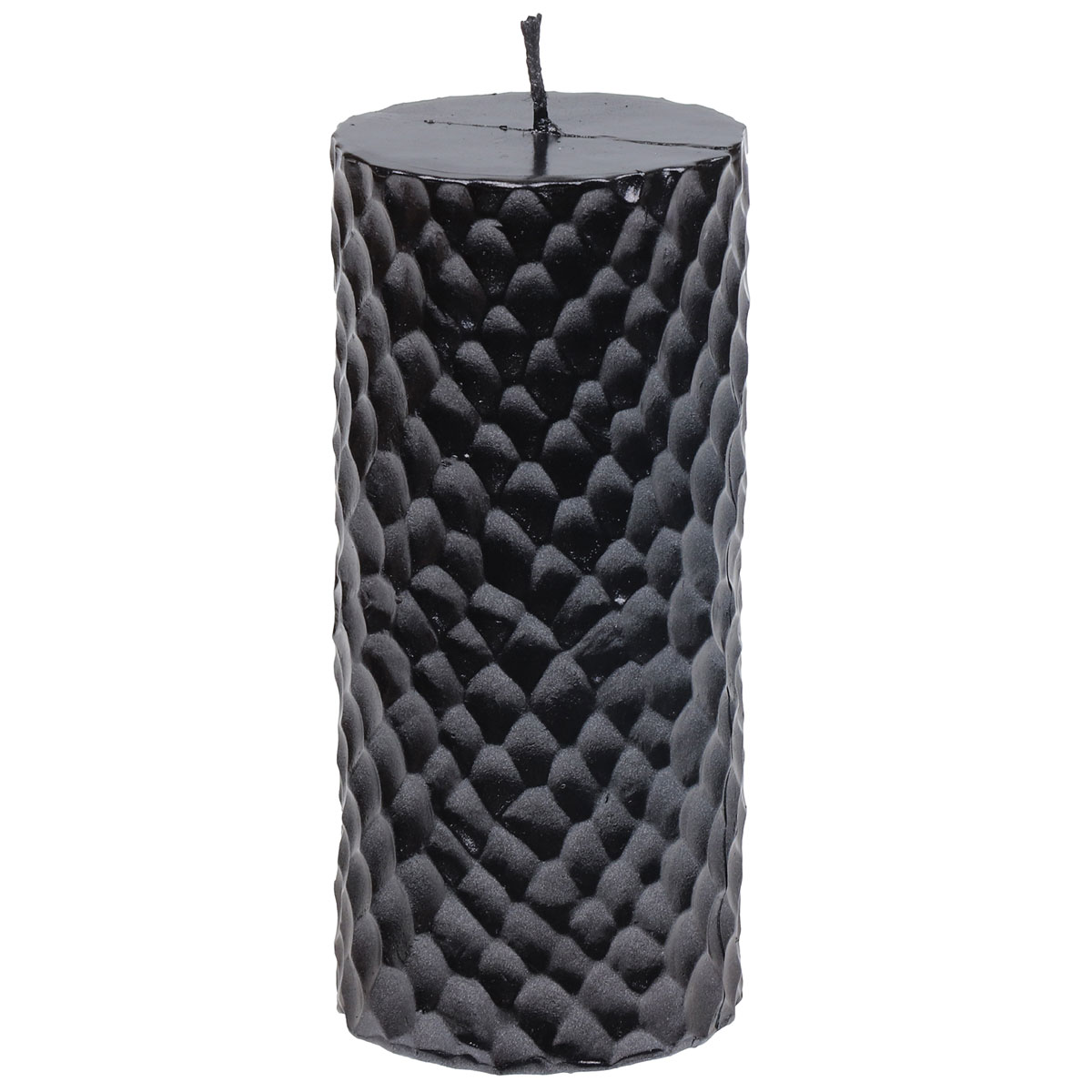 Stumpenkerze Milano 130 mm schwarz