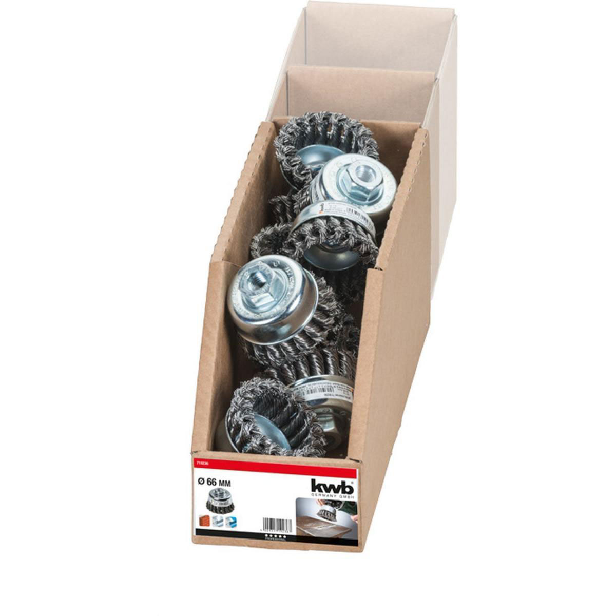 kwb  Topfbürsten Aggresso-Flex für Einsatz mit Winkelschleifern 60 mm gezopft Bild 2