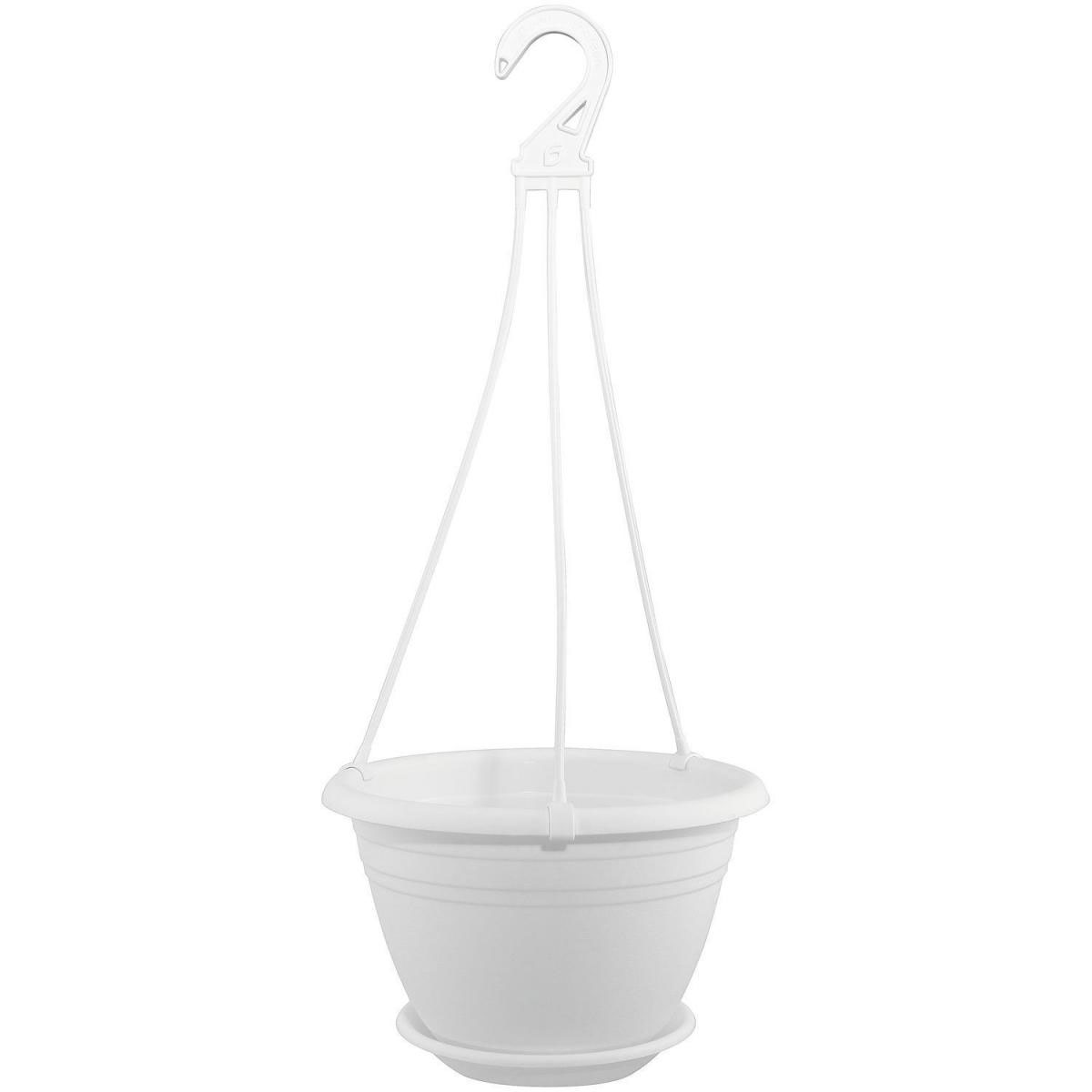 Geli Ampel Galicia ca 25 cm mit Untersetzer weiß Geli Ampel Galicia ca 25 cm mit Untersetzer weiß
