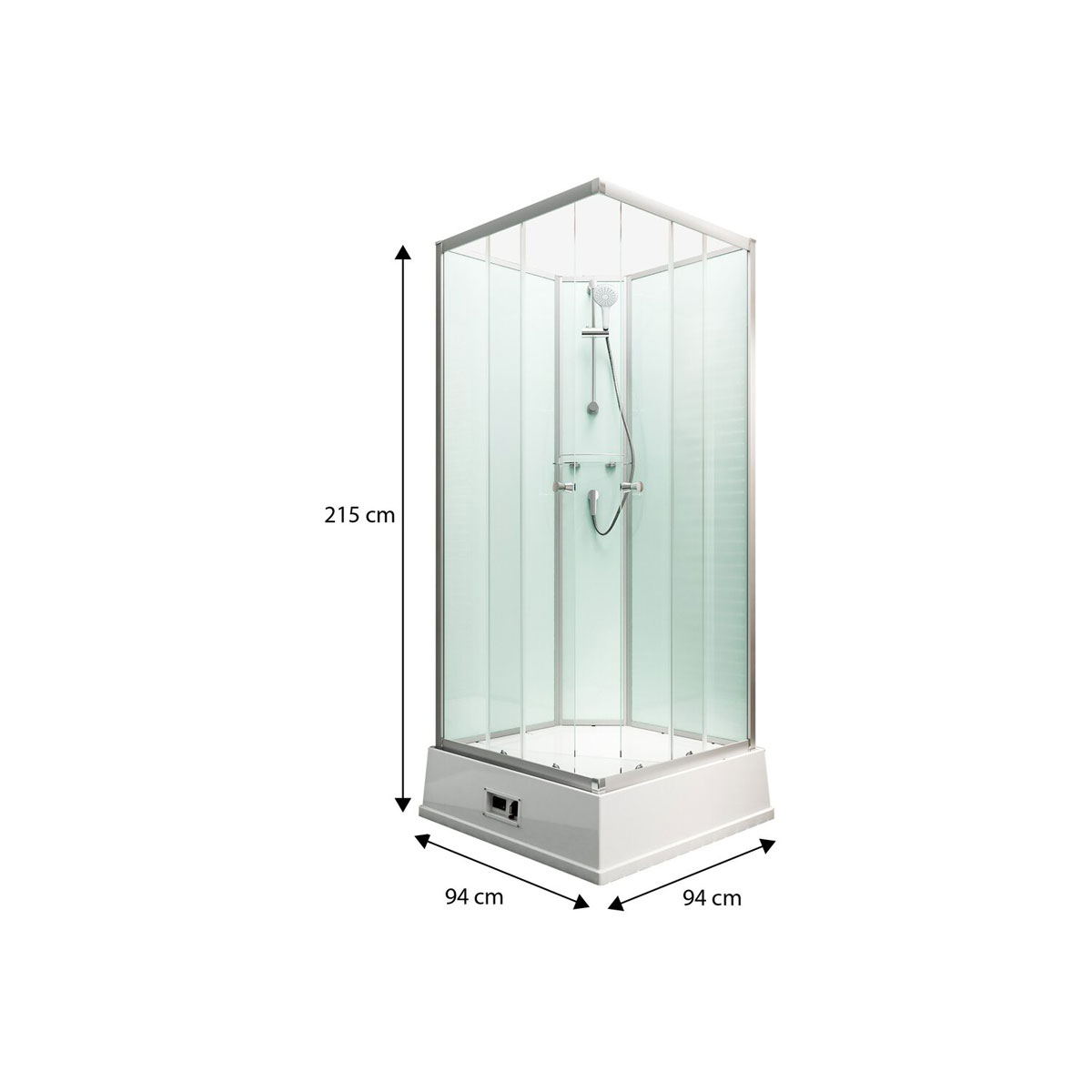 Schulte Wellnesskabine Korfu II Boiler und Pumpe light-grün Bild 6