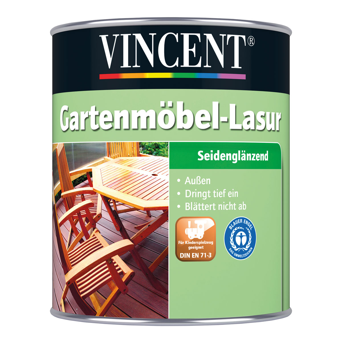 Vincent Gartenmöbel-Lasur Weiß 0,75 L