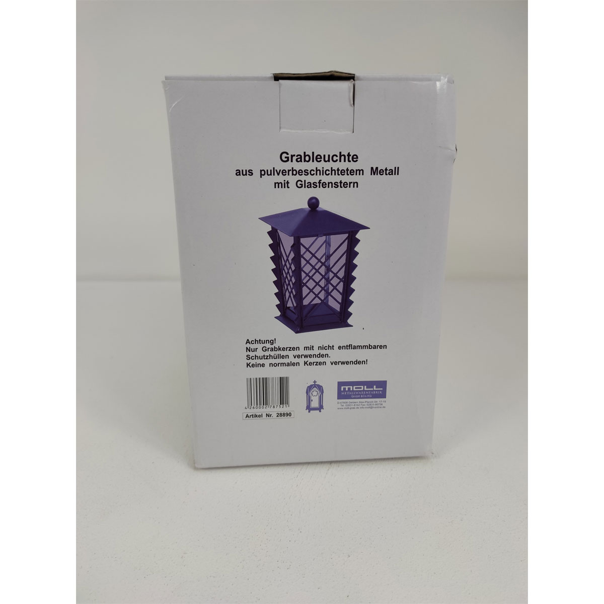 Grablaterne Metall schwarz Bild 3