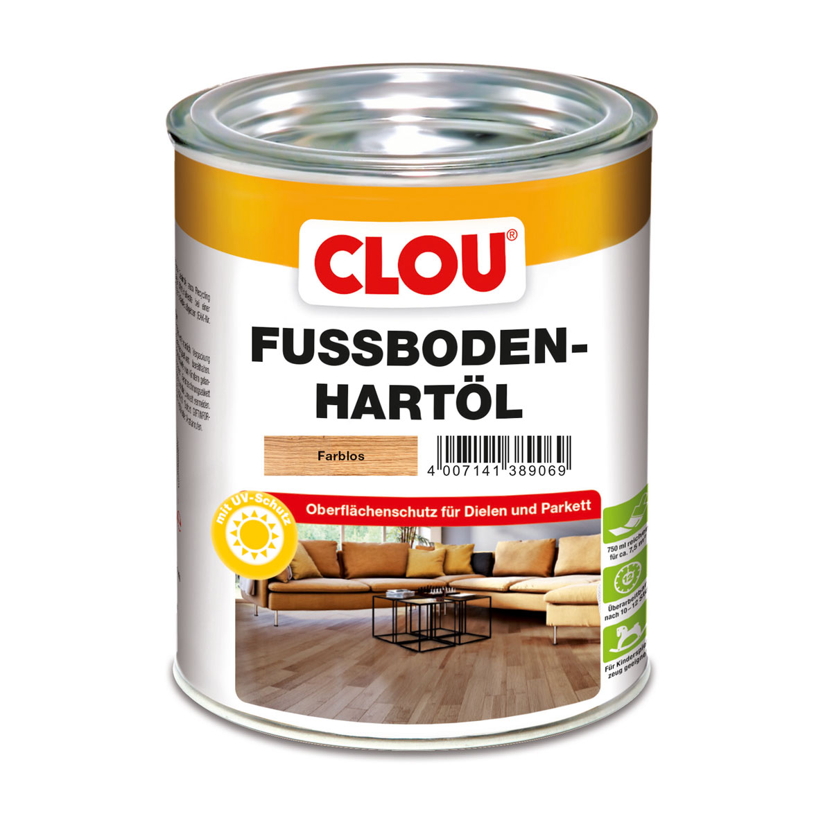 Fußboden-Hartöl farblos 750 ml
