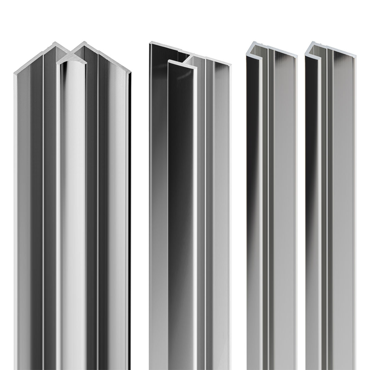 Schulte ExpressPlus Profilset f Duschrueckwand Chromoptik 2550 mm