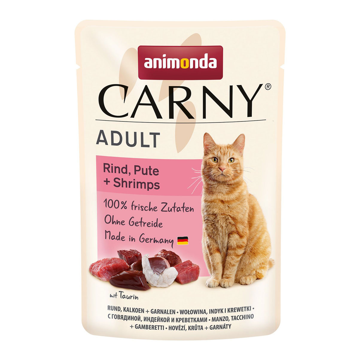 Carny Cat Adult Rind Pute Shrimps 85g Portionsbeutel