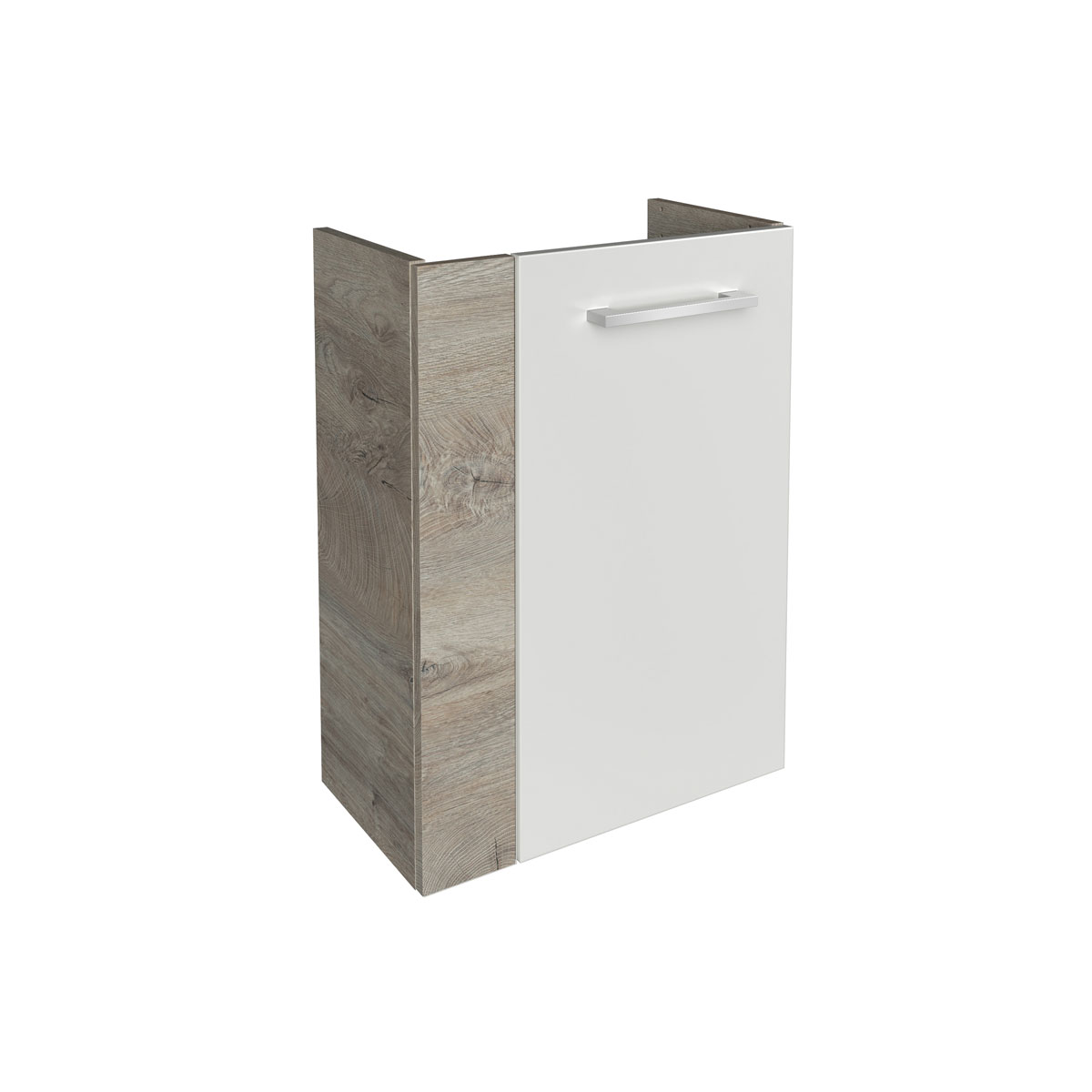 Fackelmann Gäste-WC Waschtischunterschrank rechts SBC 440 x 600 x 243 mm NatureOak/Weiß