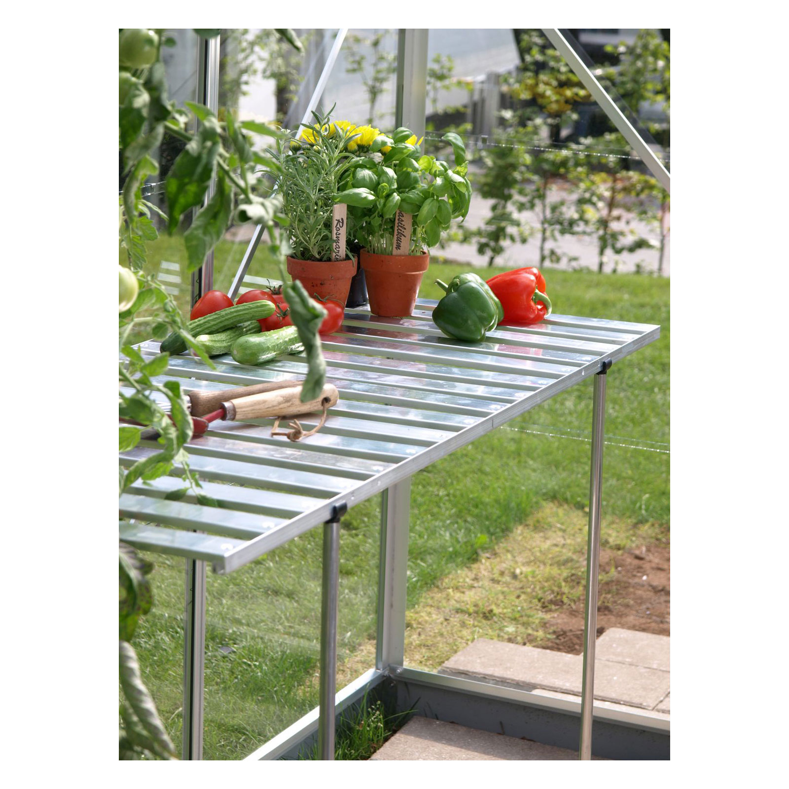 Vitavia Alutisch abklappbar 120 x 50 cm Alu blank Bild 2