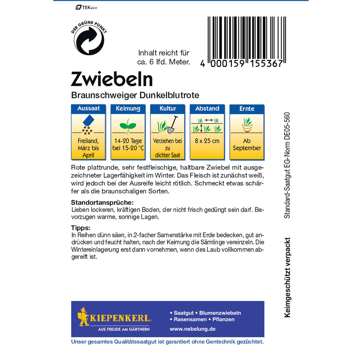 Kiepenkerl Zwiebeln Braunschweiger dunkelblutrot Bild 3