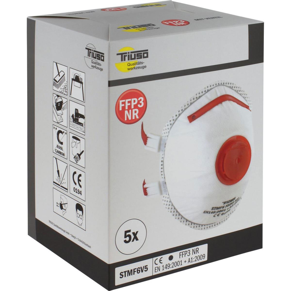 Schutzmaske FFP3 mit Ventil 5 Stück
