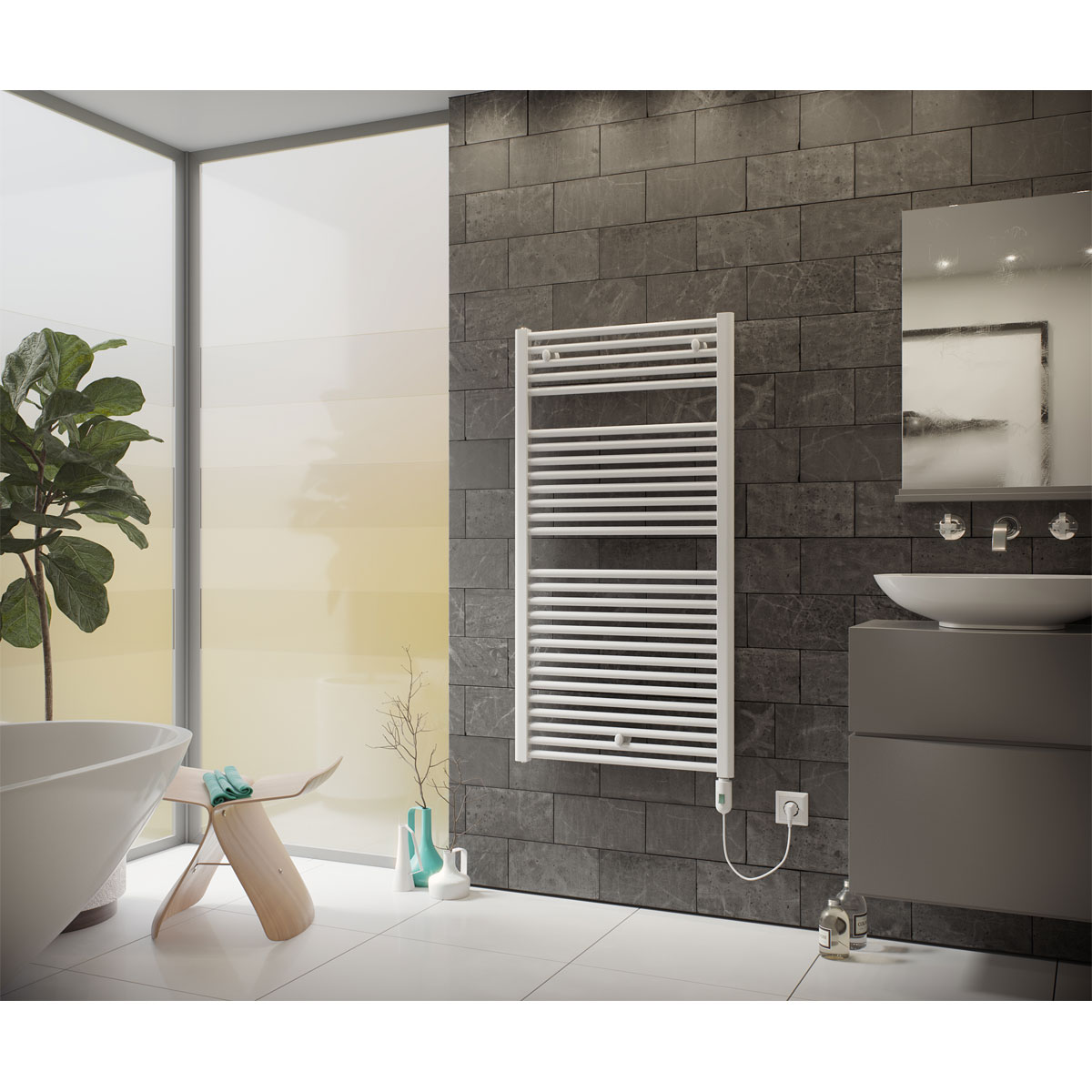 Ximax  Elektrischer Handtuchwärmer Tip 764 x 600 mm 300 Watt Typ 2 Weiß