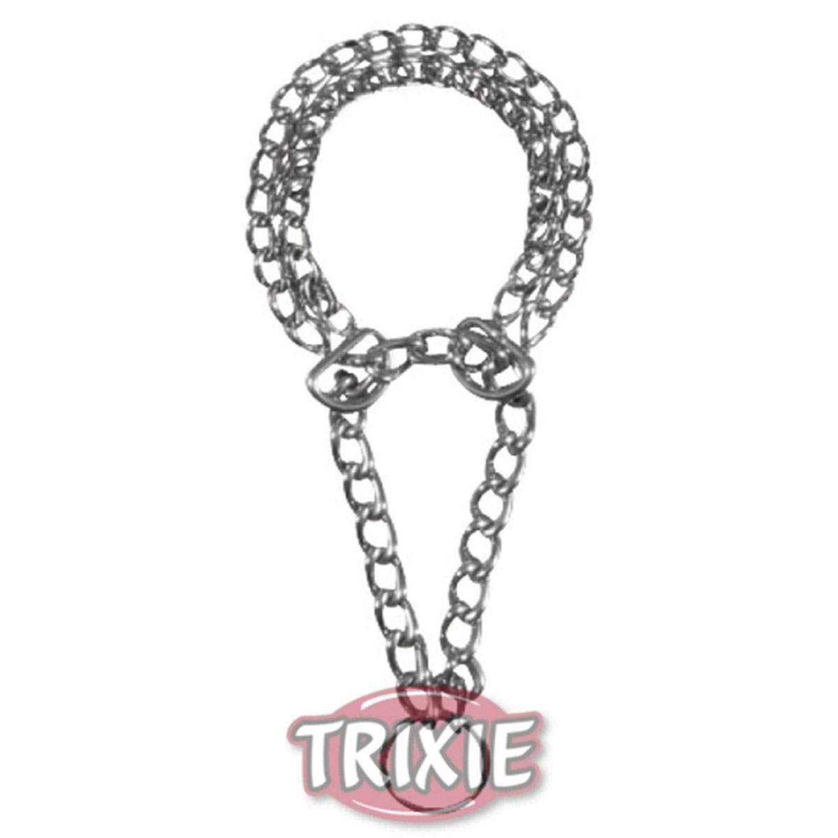Trixie  Zug-Stopp-Kettenhalsband 2reihig 60 cm/2 mm