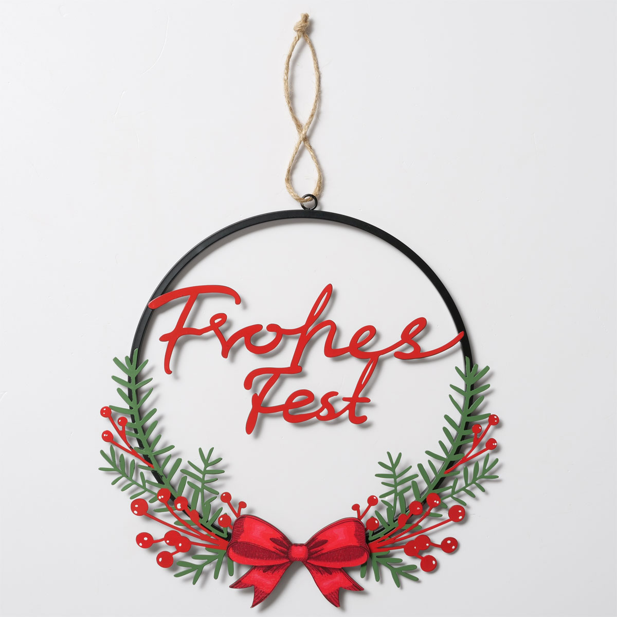 Dekoanhänger Noelle Rund 1x30x30,5 grün