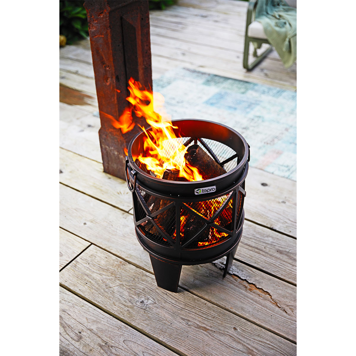 Rothmann Feuerkorb Oregon Rostoptik antik Durchmesser ca 42 cm Bild 7