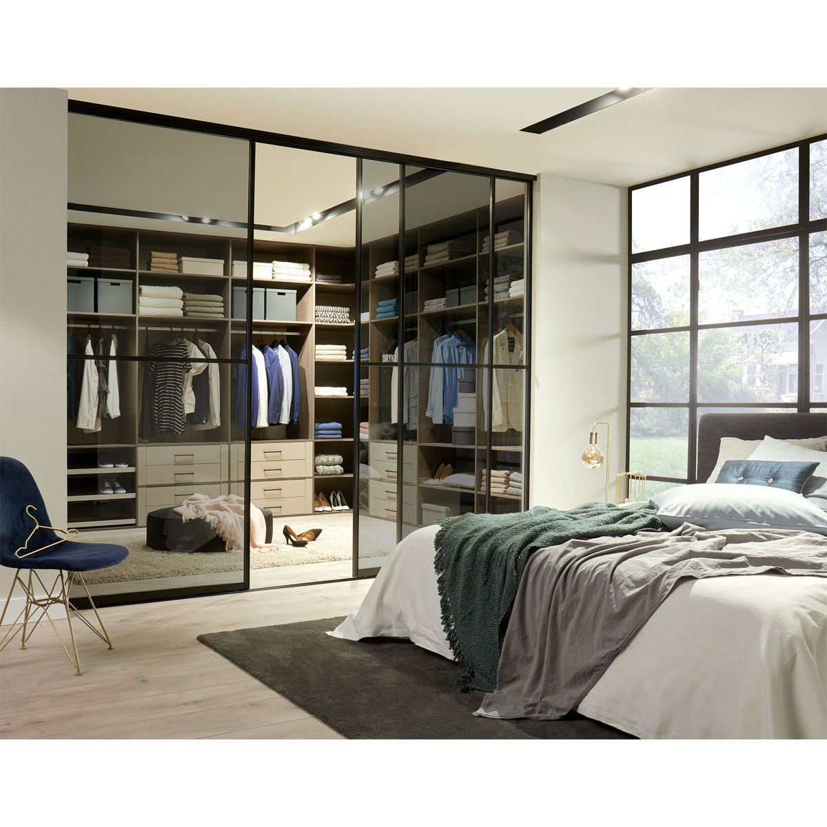 Hibitaro  Lamellen-Schiebeitür mit Akustikeffekt als Schrank- / Nischentür Bild 4