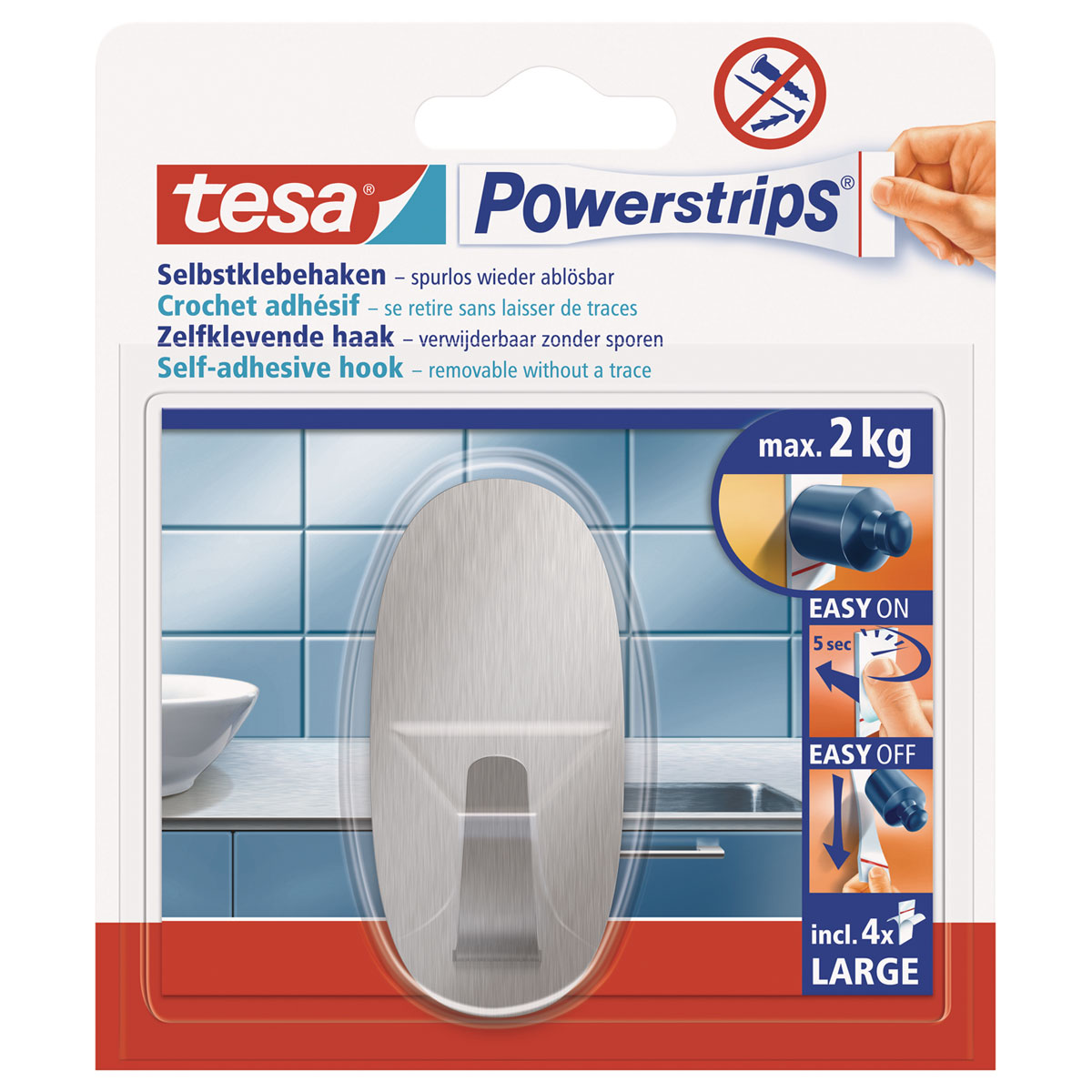 Tesa Haken Powerstrips LargeOval Bild 1