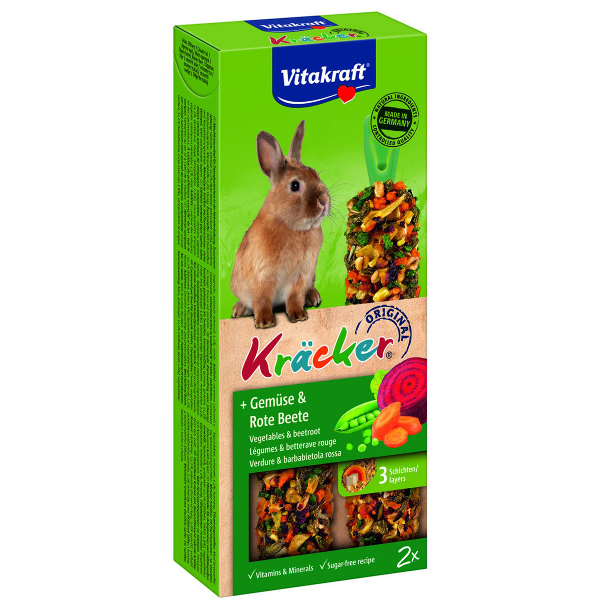 Vitakraft Kräcker Gemüse Rote Beete für Zwergkaninchen