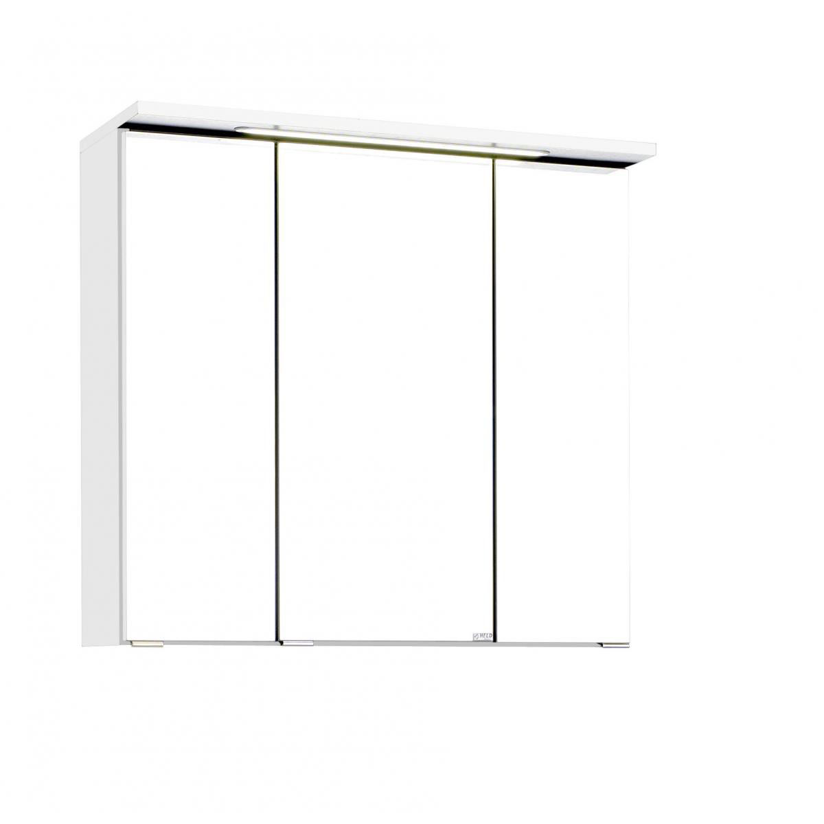 HELD Spiegelschrank  70 weiß 3 Spiegeltüren