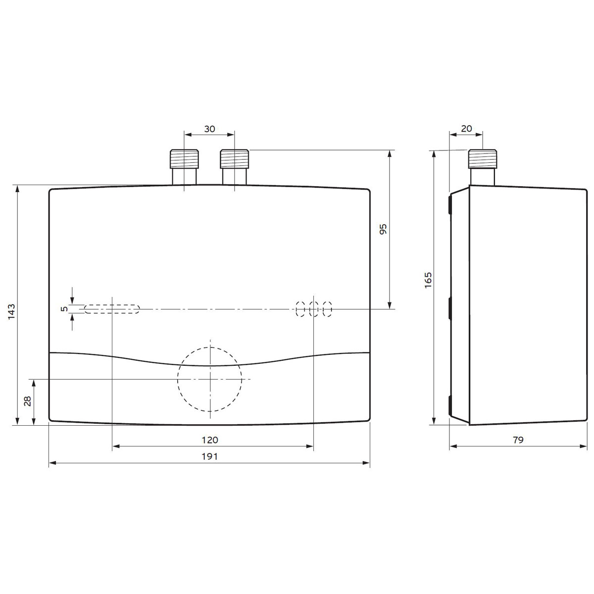 Vaillant Elektro Durchlauferhitzer Niederdruck mini VED H 3/3 N 230V Untertischgerät 3,5 kW Bild 4