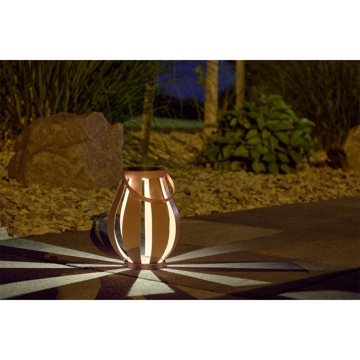 Flector Garten Flector LED Solarlaterne Rosa Bild 3