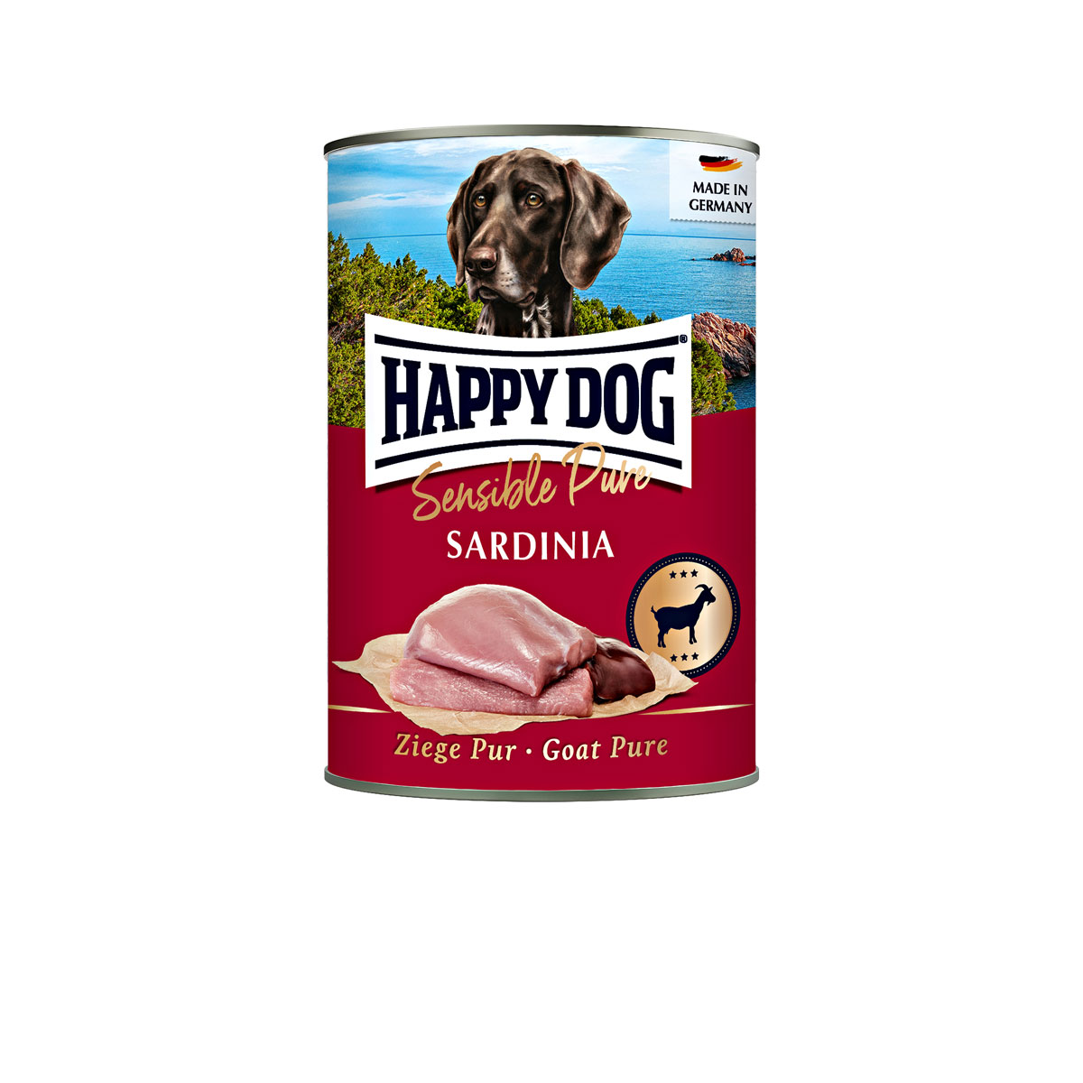 Happy Dog Nassfutter Sensible Pure Sardinia Ziege pur 400 g